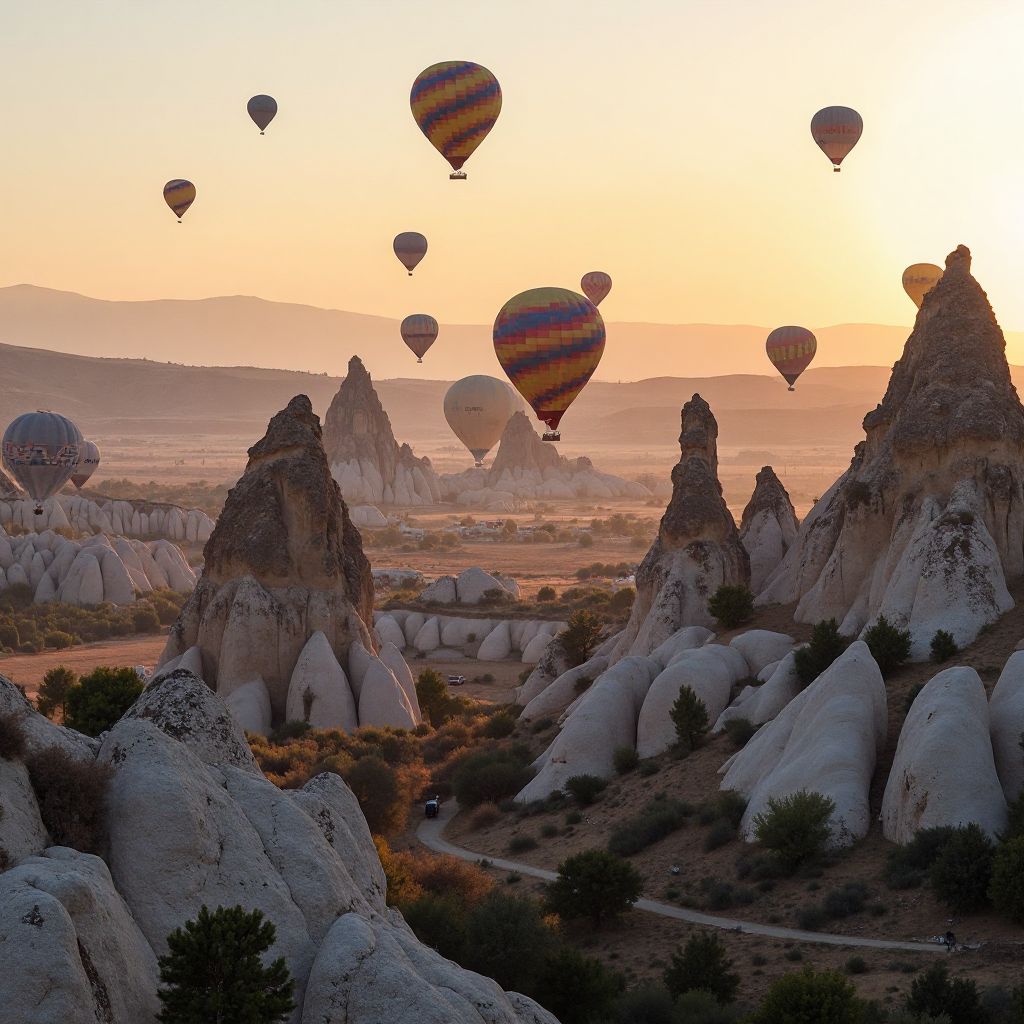 Hot air balloon ride over Cappadocia